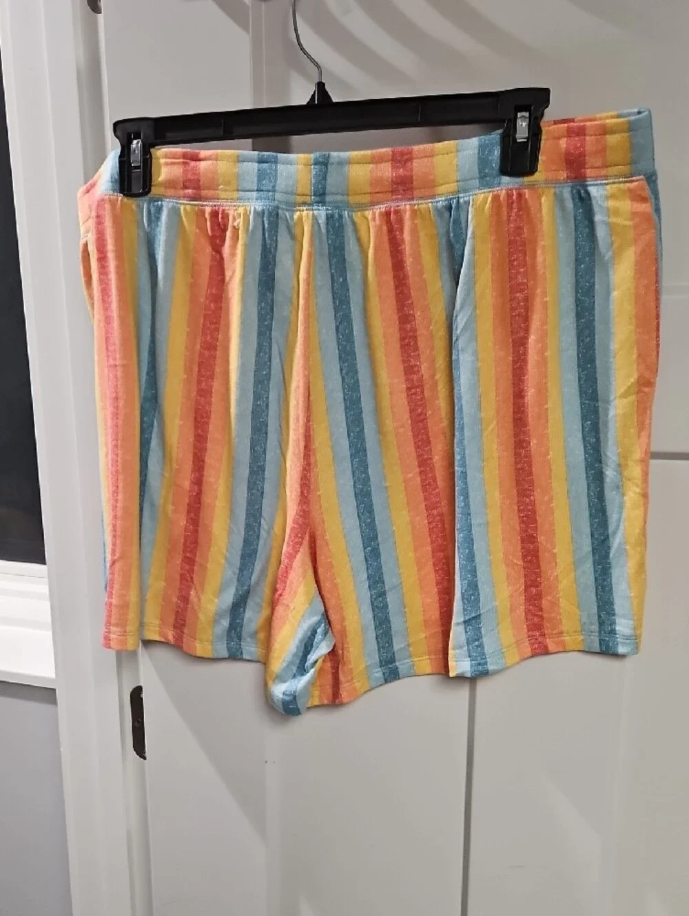 Sonoma Multicolor Striped Knit Lounge Shorts - Blue, Yellow, Red